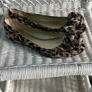 Coach Animal Print Flats with Floral Accent